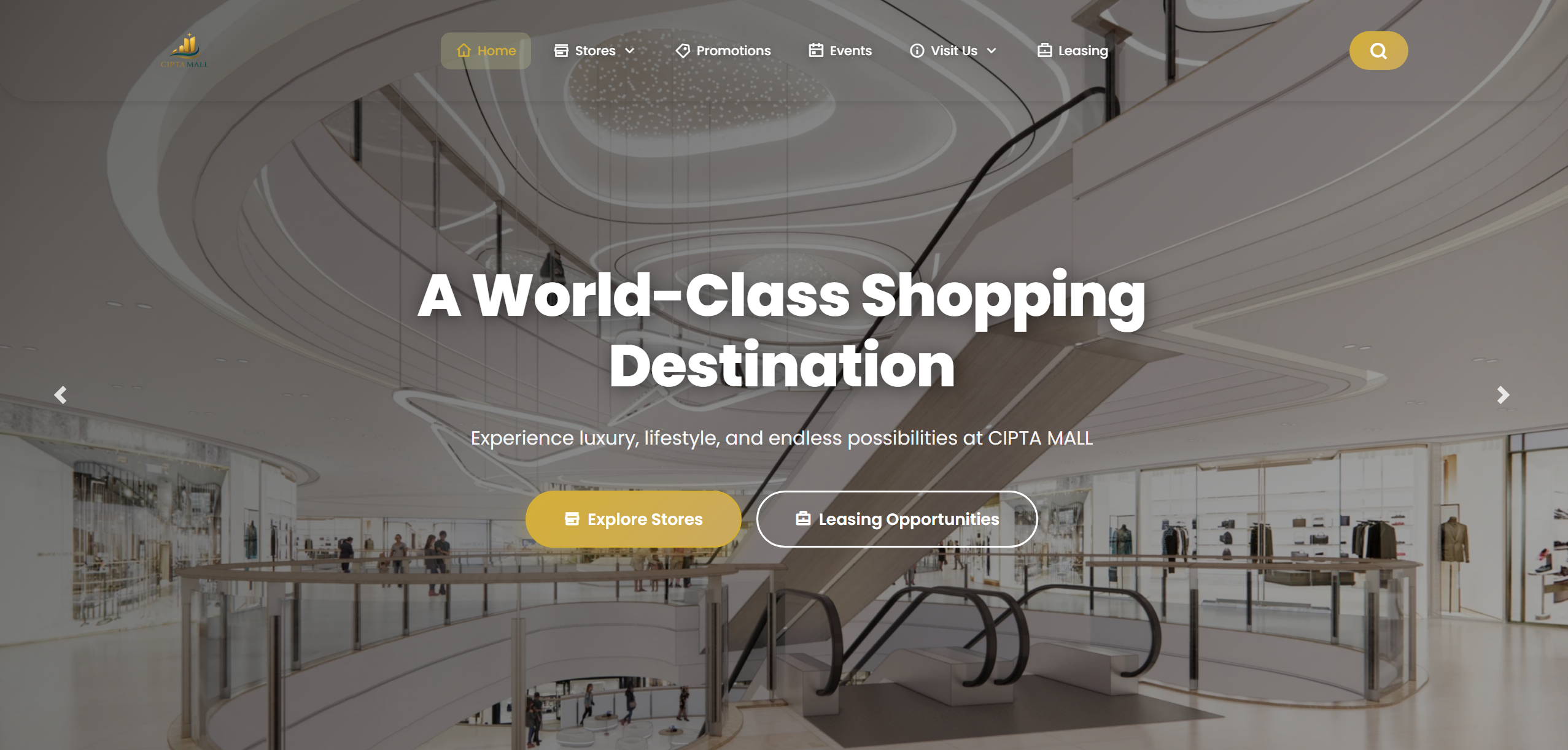 Mall Management Landing Page