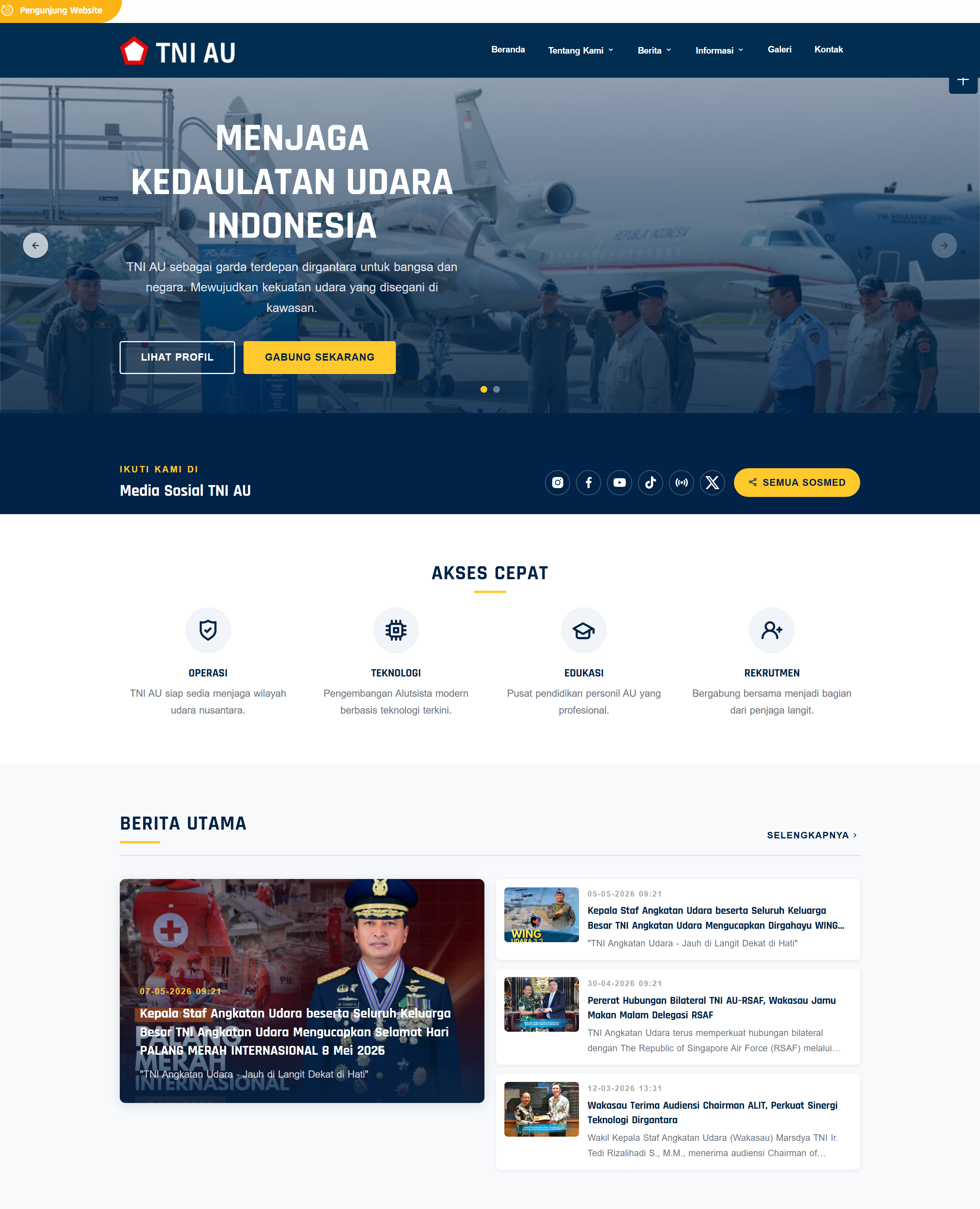 TNI AU Website Modernization