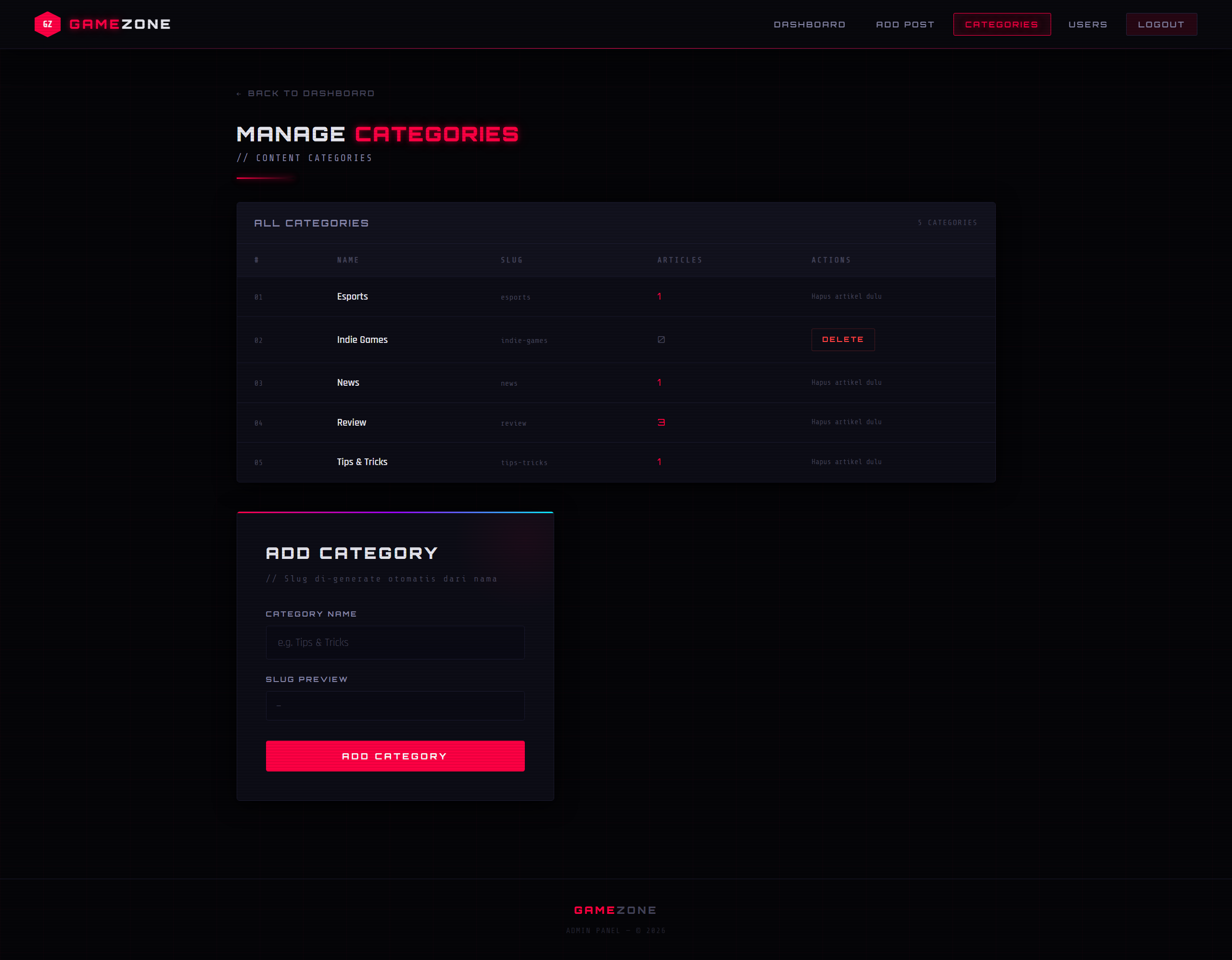 Mini CMS screenshot 6