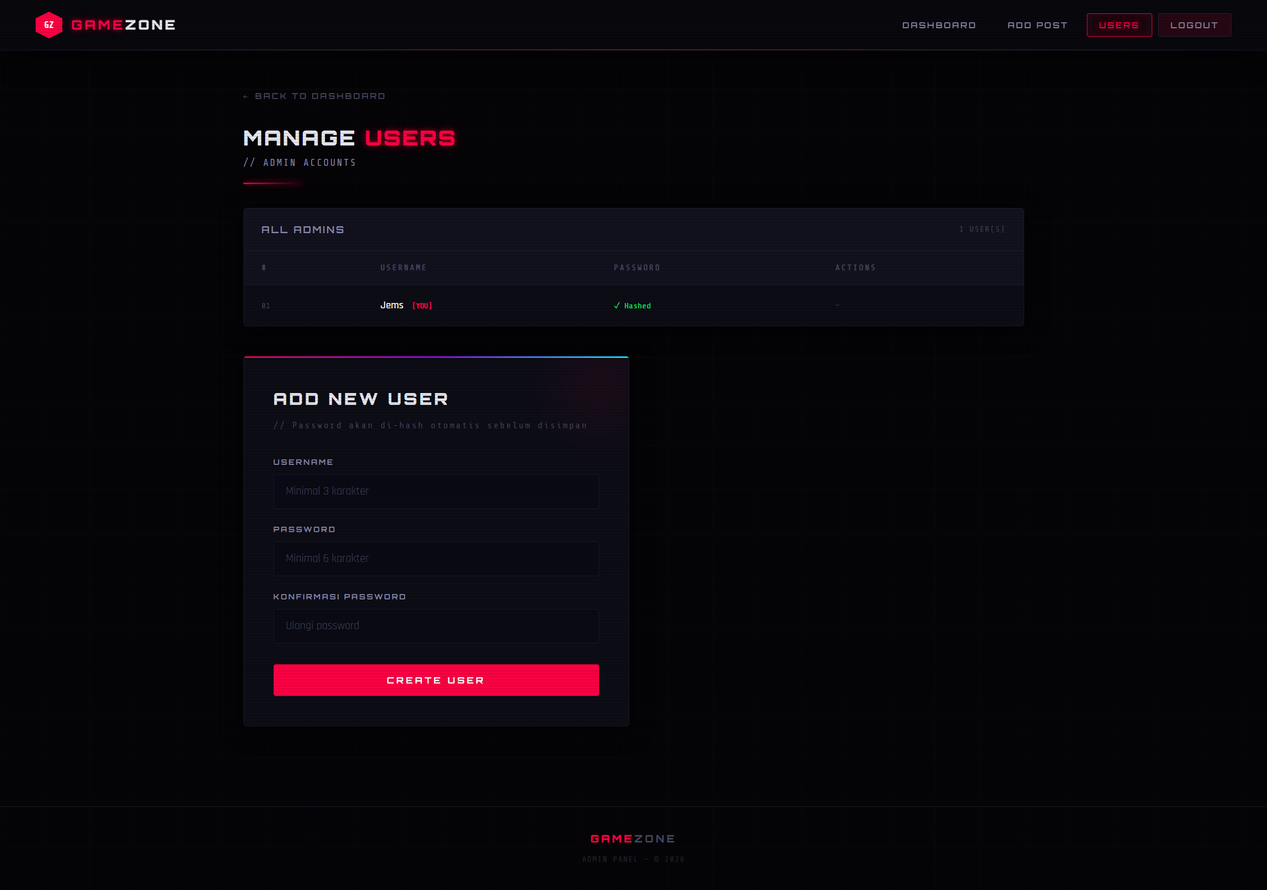 Mini CMS screenshot 5
